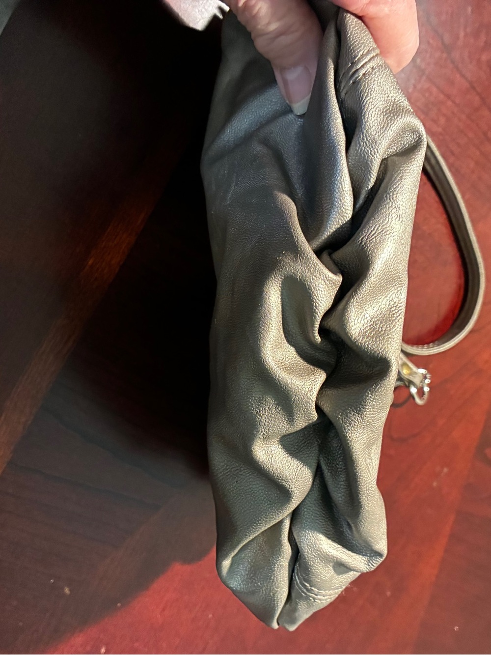Candie's Metallic Silver Studded Crossbody Bag - Picture 6 of 6